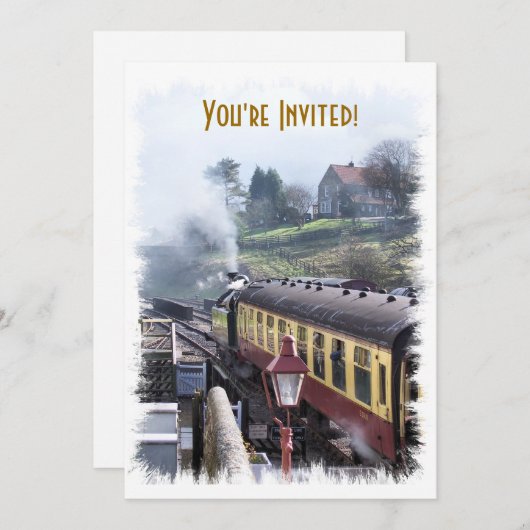 蒸気機関車 招待状 (正面/裏面)