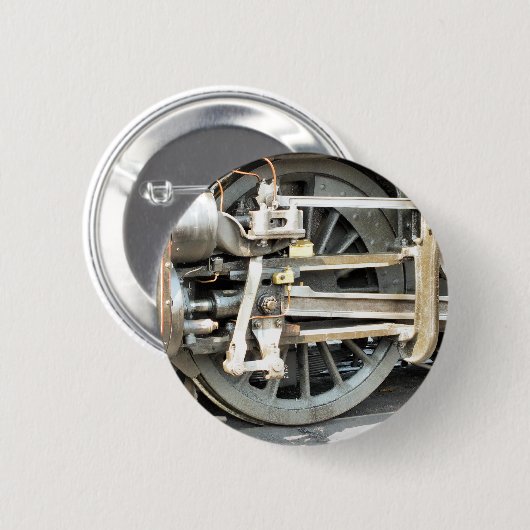蒸気機関車 缶バッジ (正面&裏面)