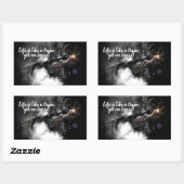 蒸気機関車 長方形シール (シート)