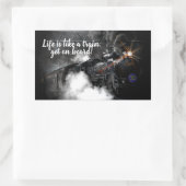 蒸気機関車 長方形シール (バッグ)