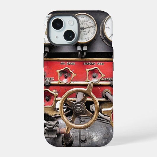 蒸気機関車 iPhone 15ケース (裏面)