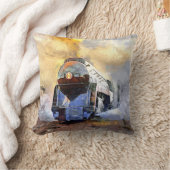 蒸気機関車N&W 611蒸気機関車 クッション (ブランケット)