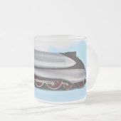 蒸気機関 フロストグラスマグカップ (正面右)