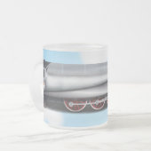 蒸気機関 フロストグラスマグカップ (正面左)