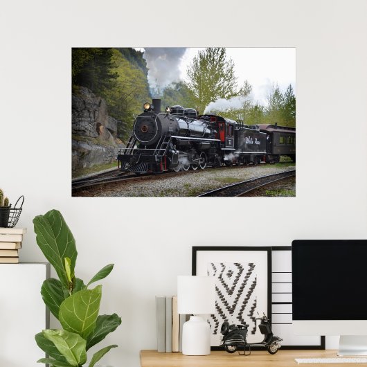 蒸気機関 ポスター (ホームオフィス)