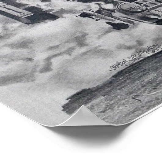 蒸気機関 ポスター (角)