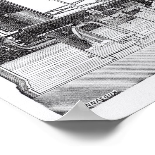 蒸気機関 ポスター (角)