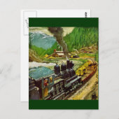 蒸気機関 ポストカード (正面/裏面)