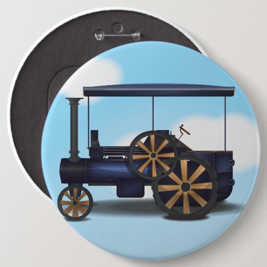 蒸気機関 缶バッジ (正面&裏面)
