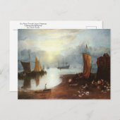 蒸気漁師を通して昇る太陽, J.M.W.ターナー ポストカード (正面/裏面)