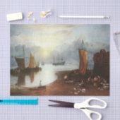 蒸気漁師を通して昇る太陽, J.M.W.ターナー 薄葉紙 (クラフト)