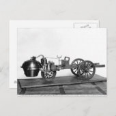 蒸気自動車が発明された ポストカード (正面/裏面)