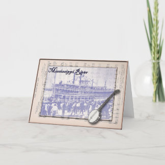 蒸気船および音楽 カード