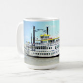 蒸気船のニュー・オーリンズのマグ コーヒーマグカップ (正面左)