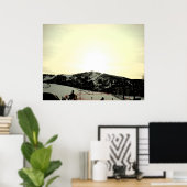 蒸気船の朝 ポスター (ホームオフィス)