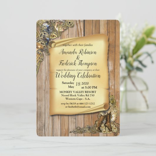 蒸気船の木像 招待状 (スタンド正面)