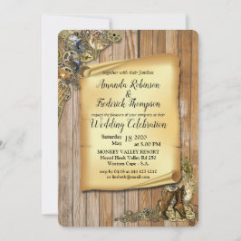 蒸気船の木像 招待状