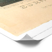 蒸気船ゴールデンゲートの燃焼(0144A) ポスター (角)