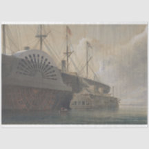 蒸気船家具デコページ紙