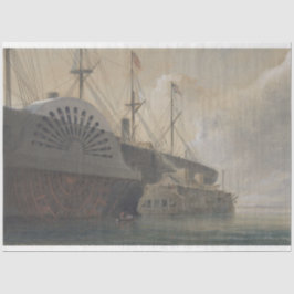 蒸気船家具デコページ紙 薄葉紙