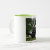 蒸気鉄道駅エンジンレールストア ツートーンマグカップ (正面左)