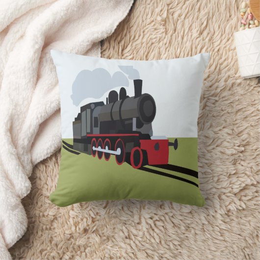 蒸気鉄道 クッション (ブランケット)