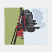 蒸気鉄道 フリースブランケット (正面(横))