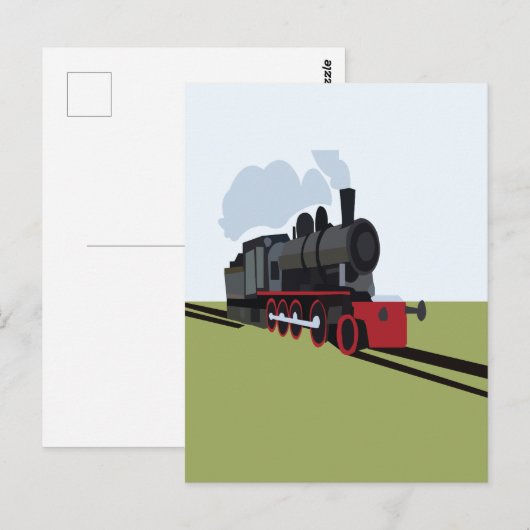 蒸気鉄道 ポストカード (正面/裏面)
