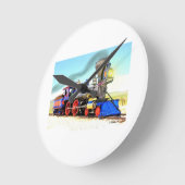 蒸気 ラウンド壁時計 (傾斜)