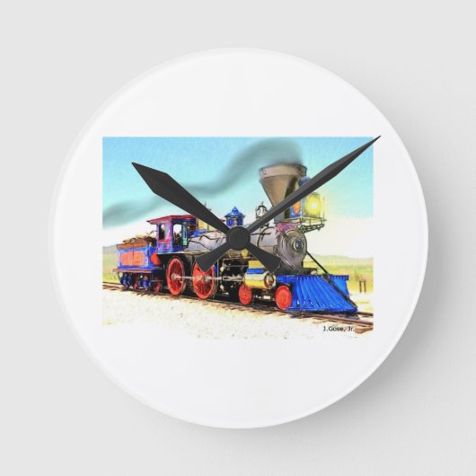 蒸気 ラウンド壁時計 (正面)