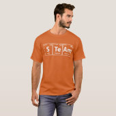 蒸気(S-Te-Am)周期要素スペル Tシャツ (正面フル)