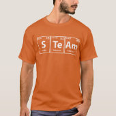 蒸気(S-Te-Am)周期要素スペル Tシャツ (正面)