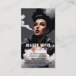 蒸気+Vape+煙のプルーム 黒と白 名刺