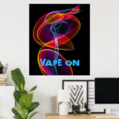 蒸発したスカルポスタープリント ポスター (ホームオフィス)