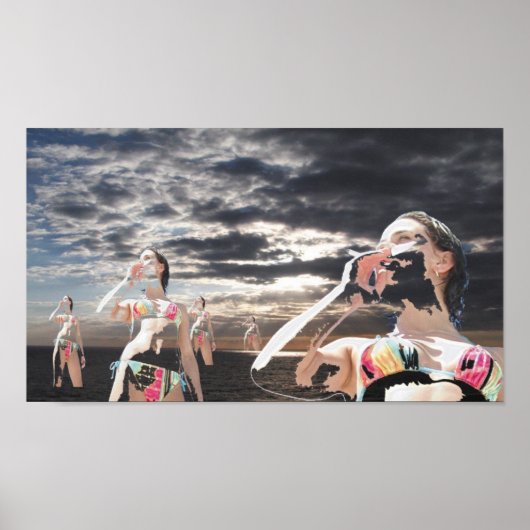 蒸発して天に入るカスタマイズ-  ポスター (正面)