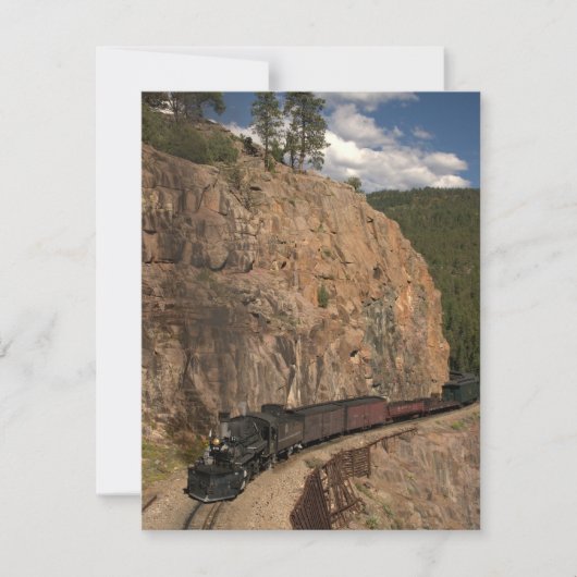 蒸車の誕生日パーティー招待状 招待状 (正面)