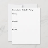 蒸車の誕生日パーティー招待状 招待状 (裏面)