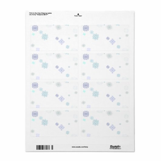 蒼い雪片 ラベル (フルシート)