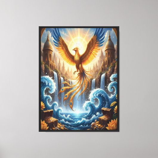 蒼き神殿の不死鳥 キャンバスプリント (正面)