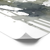 蒼鷺の優雅な佇まい AIアート ポスター (角)