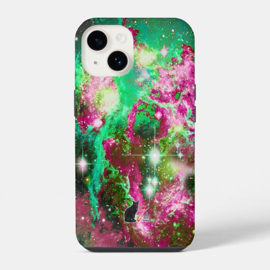 蓄光スターフィールド電話ケース iPhoneケース (裏面)