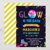 蓄光ローラー・スケートの招待状 招待状 (正面/裏面)