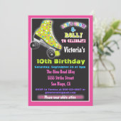 蓄光ローラー スケートパーティーの招待状 招待状 (スタンド正面)