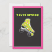 蓄光ローラー スケートパーティーの招待状 招待状 (裏面)