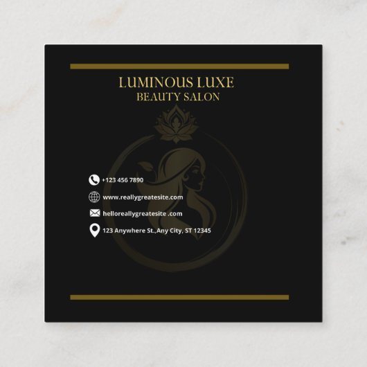 蓄光美しい名刺 スクエア名刺 (裏面)