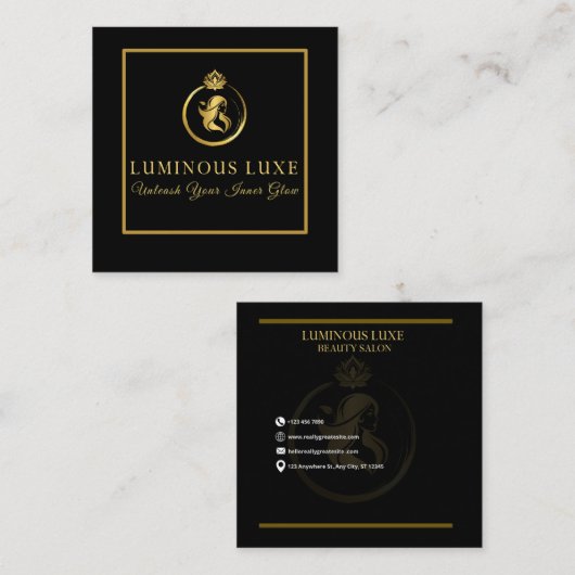 蓄光美しい名刺 スクエア名刺 (正面/裏面)