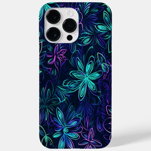蓄光魔法フラワーデザイン Case-Mate iPhoneケース (裏面)