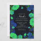 蓄光 花の パーティー 招待状 (正面)