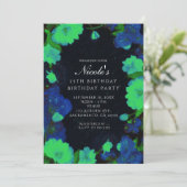 蓄光 花の パーティー 招待状 (スタンド正面)