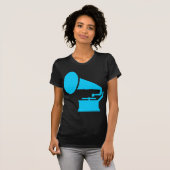 蓄音器 – スカイブルー Tシャツ (正面フル)